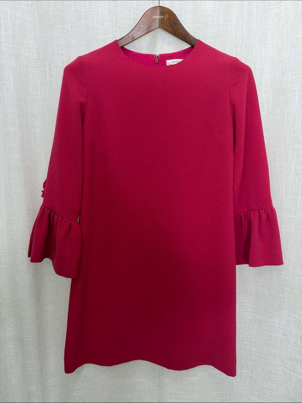 Tyler Boe Hot Pink Ruffle Sleeve Dress Size 6 Excellent Condition
